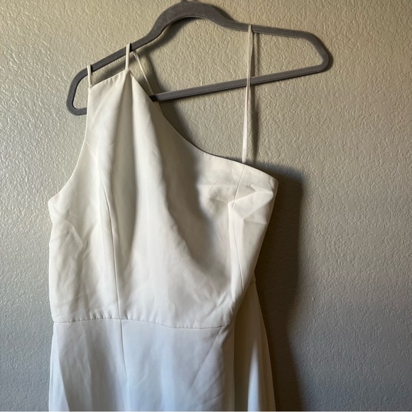 Wayf White One Shoulder Column Dress - Picture 4 of 8